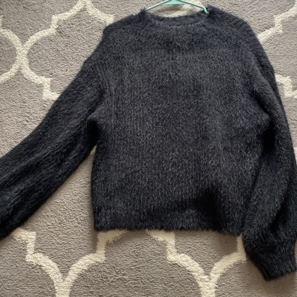 Black Fuzzy Impeccable Pig Sweater - Picture 3 of 3